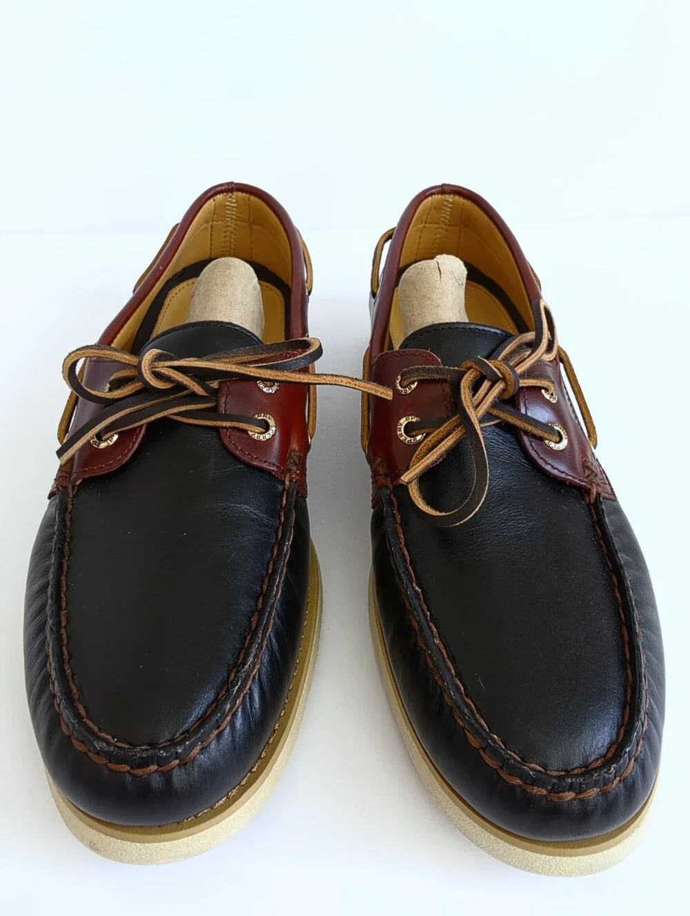 Sperry Authentic Original 2-Eye Men’s Boat Shoes, Brown/ Black, US Size 9